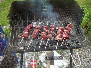 Brochettes de rognons sauce olive, riz au thym 30