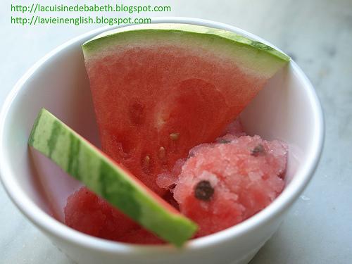 sorbet pasteque / watermelon sorbetto
