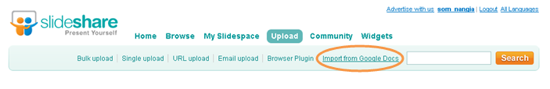 slideshare-google-documents slideshare google documents Importez vos documents Google Documents sur Slideshare