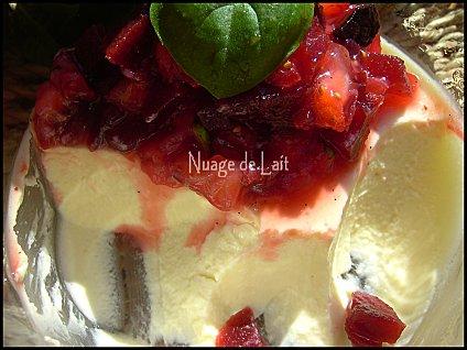 Crème Basilic et Tartare de Fraises et Betterave au Basilic Crème Basilic et Tartare de Fraises et Betterave au Basilic