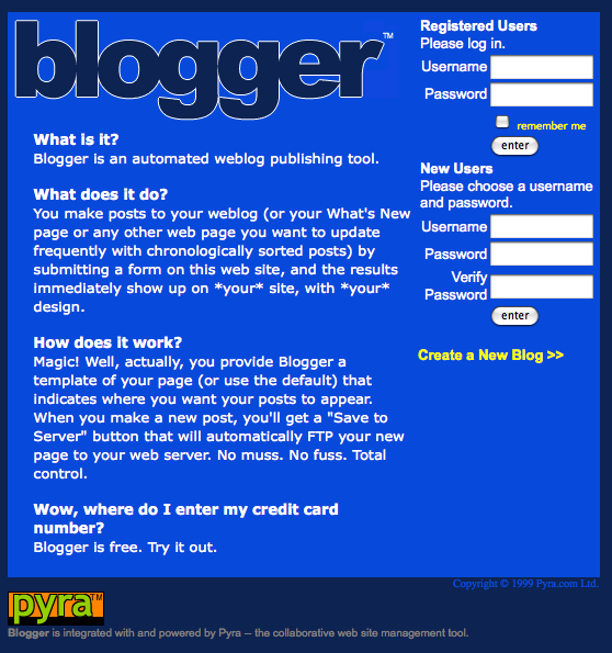 Blogger en 1999 Blogs : huit raisons d’un succès fulgurant