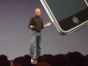 Steve Jobs, lors de la présentation de l'iPhone, en janvier 2007