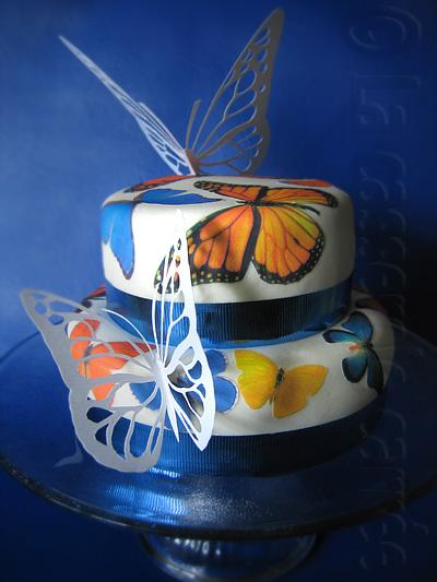 Cinquante-neuvième participation aux TWD - Gâteau aux papillons