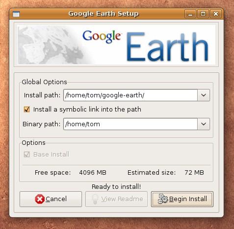Google earth 5.0 sous ubuntu linux
