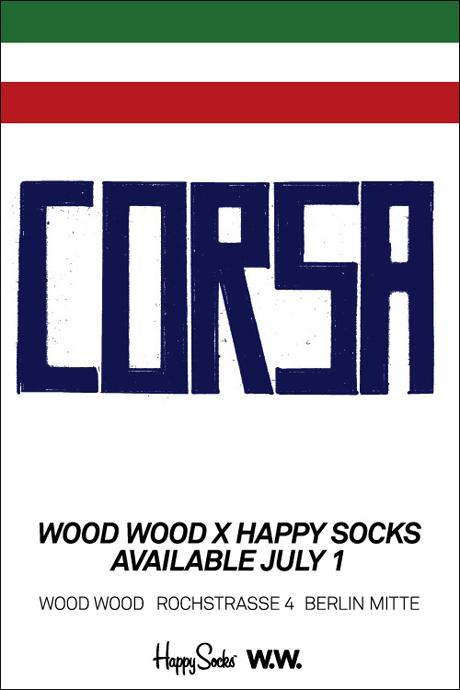 WOOD WOOD X HAPPY SOCKS - CORSA BIKE SOCKS