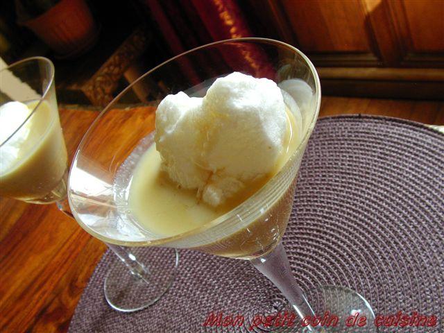 Desserts sans gluten et/ou sans lait Iles flottantes parfumées aux amandes