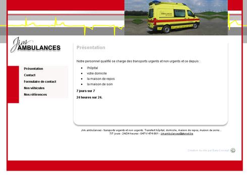 Mise en ligne du site Internet Jim Ambulances