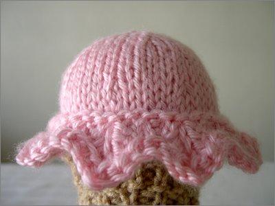 Scooped ou comment tricoter des glaces patron glace tricot