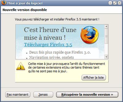 Passer à Firefox 3.5