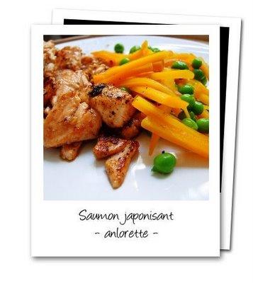 Recette japonisante-printanière : Saumon grillé et ses petits légumes