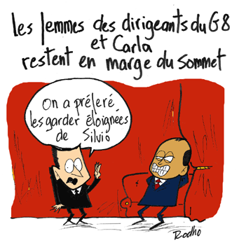 G8, Carla , les femmes, Berlusconi et baraque à frites G8_femmes