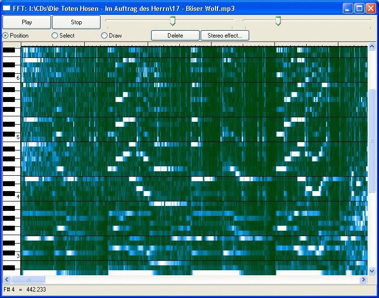 FFT est un joli petit programme qui affiche le diagramme temps/fréquence dun mp3