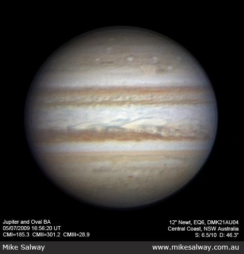 Jupiter et Oval BA du 5 Juillet