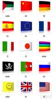 15 icones de drapeaux