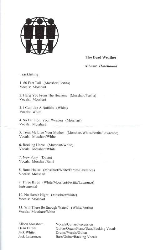 Critique d'Album : The Dead Weather - Horehound
