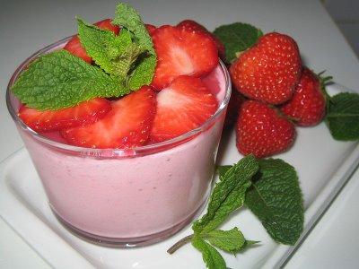 Mousse de fraises légère!!!!!