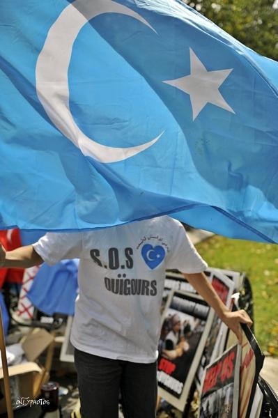 Manifestation d'Ouïgours à Paris contre 