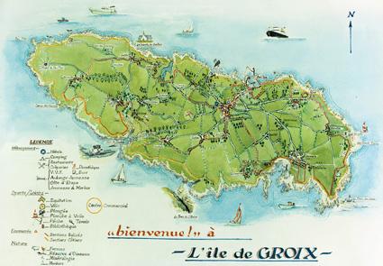 ...ILE de GROIX...aviron...CLUB normand en pays bretons LORIENT   ...trinque l'amourette