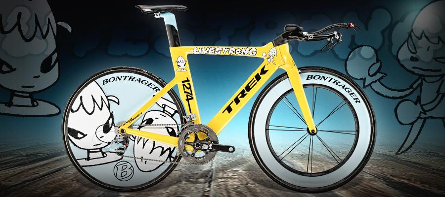 Le vélo personnalisé d'Armstrong pour le contre-la-montre d'Annecy