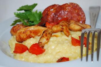 Risotto au poulet et chorizo Hebergeur d'images