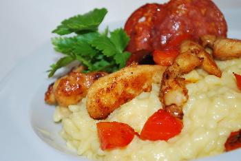 Risotto au poulet et chorizo Hebergeur d'images
