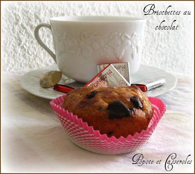 Briochettes aux morceaux de chocolat