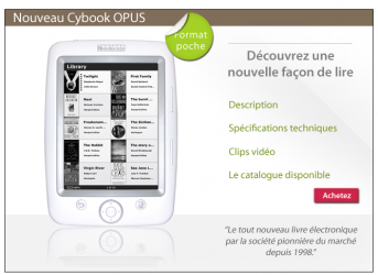 Opus : le nouveau lecteur ebook de Bookeen en vente à 250