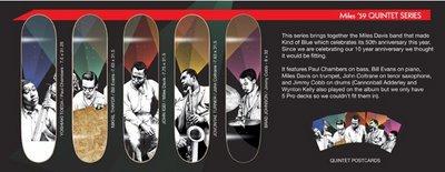 Miles Davis Quintet Skateboards by Western Edition