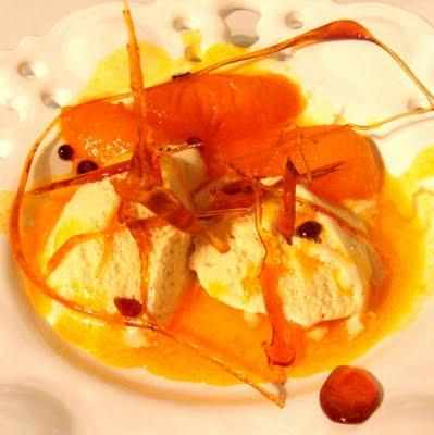 Abricots dorés, glace vanille