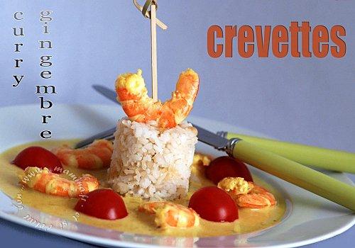 CREVETTES EN SAUCE AU LAIT DE COCO, CURRY GINGEMBRE CREVETTES EN SAUCE AU LAIT DE COCO, CURRY GINGEMBRE