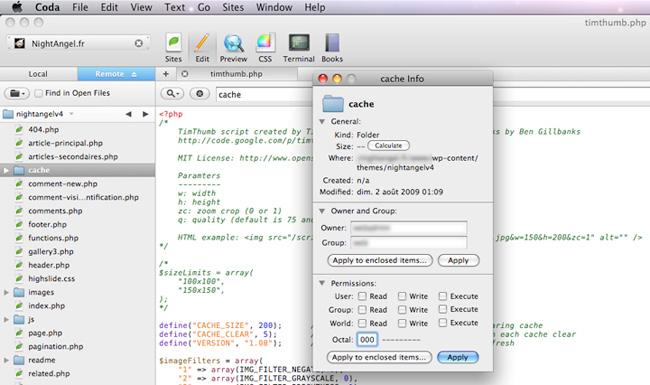 WordPress – Afficher une miniature de la première image de vos billets coda chmod