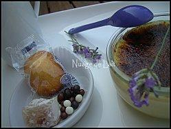 Crème Brûlée à la Lavande et un petit Café Gourmand Crème Brûlée à la Lavande et un petit Café Gourmand