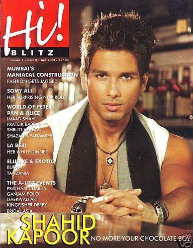 shahid kapoor magazine hi blitz cover couverture une bollywood actor acteur BOLLYWOODME