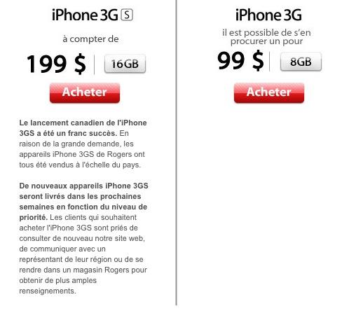 Apple préparerait un iPhone 3GS 8Go…