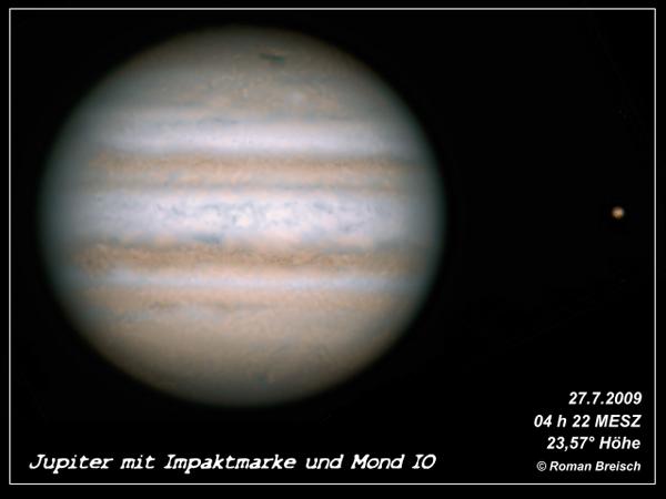 Jupiter, son impact et sa lune Io