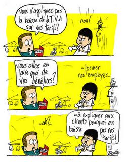 Baisse de la TVA à 5,5% : Hervé Novelli en pleine morosité ! Baisse de la TVA à 5,5% : Hervé Novelli en pleine morosité !