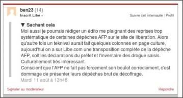 Réactions: L’agence France-frousse - Libération http://www.liberation.fr/medias/0102584115-reaction-sur-l-agence-france-frousse