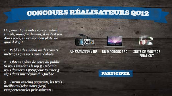 Concours Réalisateurs Québec 12