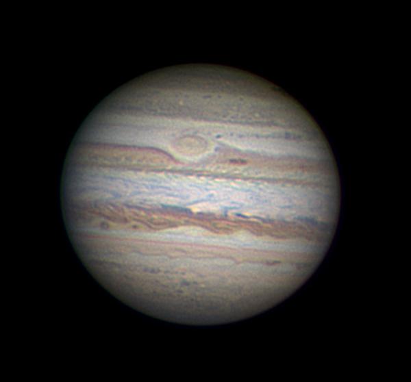 Image de Jupiter, région de la Grande Tache Rouge