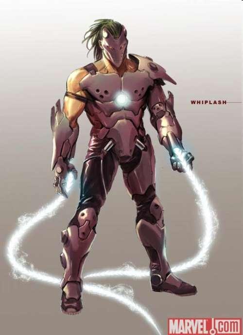 Iron Man 2: Plus de photos de l'armure de Whiplash ? Whiplash dans iron man 2 cinecomics