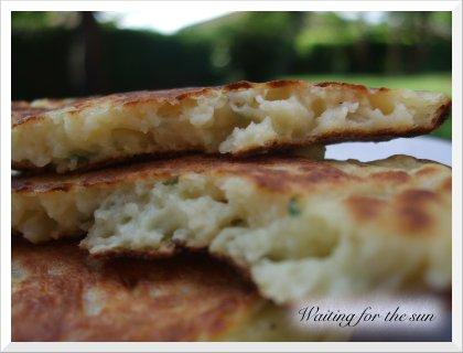 Blinis de pommes de terre au pistou 2