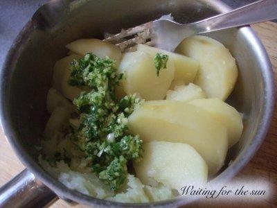 Blinis de pommes de terre au pistou 4