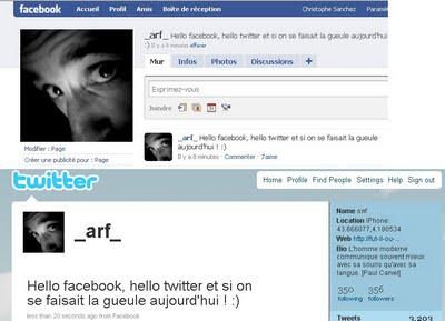 Twitter depuis sa page fan facebook Twitter depuis sa page fan facebook