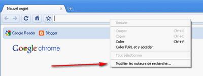 Changer de moteur de recherche sur Google Chrome Changer de moteur de recherche sur Google Chrome