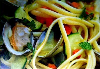 Linguines tièdes aux vongole veraci (palourdes) Image Hosted by ImageShack.us