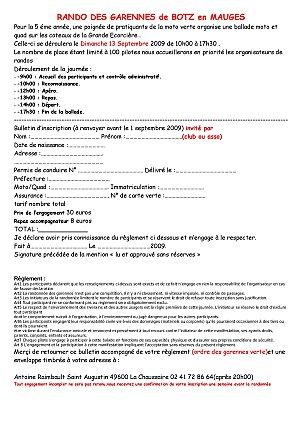 randonnée, moto, rando, rando moto, moto tt, balade moto, moto verte, rando tt, enduro, enduro moto, rando sud, sud rando, rando enduro, randonnee enduro, enduro sud ouest, sud ouest Engagement de la rando des garennes (49) le 13 septembre 2009
