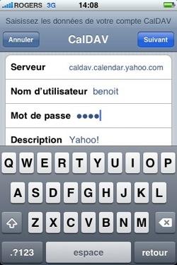 yahoo agenda 3 Synchronisation sans fil d’Yahoo Agenda avec un iPhone