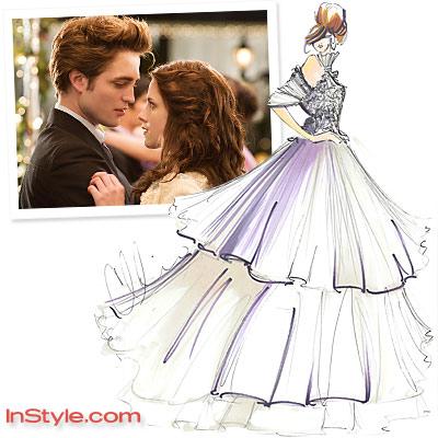 Des Stylistes dessinent la robe de mariage de Bella