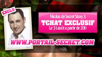 [EXCLU] Tchat avec Nicolas lundi prochain sur le Portail Secret !