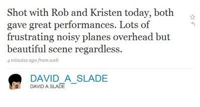 David Slade twitte à propos de Rob et Kristen